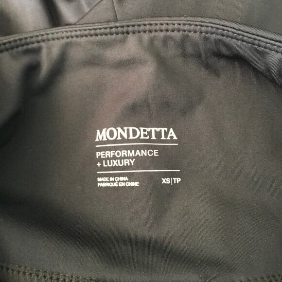 Mondetta Pant Women XS Straight Wide Leg Slit Yoga Knit Seams Flowy Loose Active - Picture 10 of 12